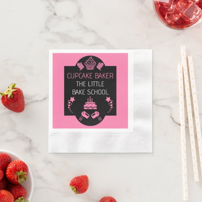 Serviette En Papier Cours de cuisine Cupcake (En situation)