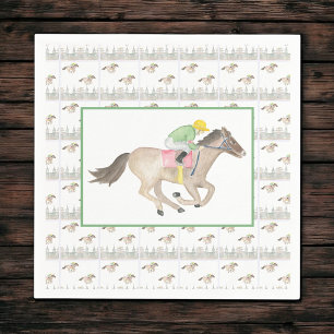 Serviette En Papier Course de chevaux de Derby fête Jockey Watercolor