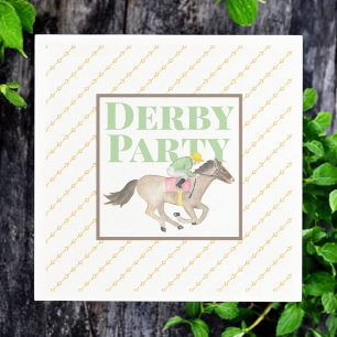 Serviette En Papier Course de jockey hippique du groupe Derby