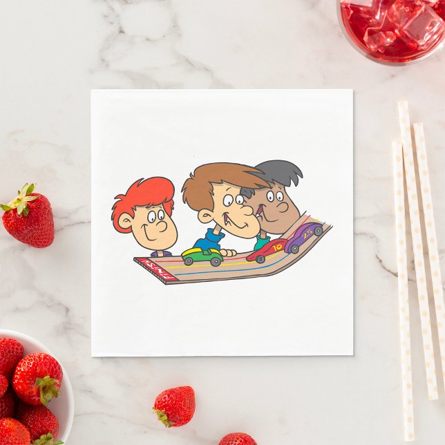 Serviette En Papier Course de voitures en bois pour enfants (Créateur téléchargé)
