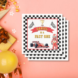 Serviette En Papier Course de voitures rapides, drapeau à damier, fête