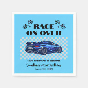 Serviette En Papier Course sur le Blue moderne voiture de sport n'impo