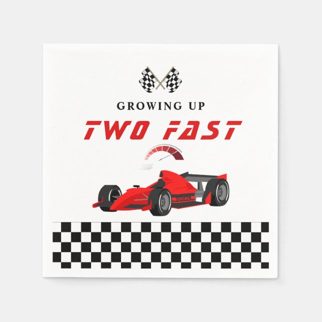 Serviette En Papier Course voiture course Anniversaire fête Napkins (Devant)