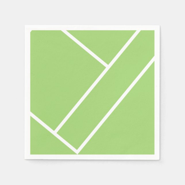 Serviette En Papier Court de tennis vert moderne Napkin (Devant)