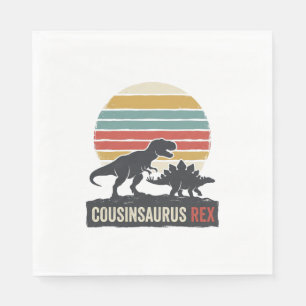 Serviette En Papier Cousinsaurus Rex Drôle Dinosaure Vintage T-shirt D