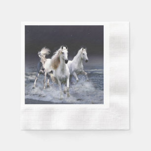 Serviette En Papier Coussin de chevaux au galop