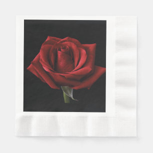 Serviette En Papier Coussin de jeté à rose rouge