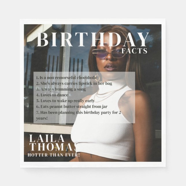 Serviette En Papier Couverture de magazine pour fête d'anniversaire av (Devant)