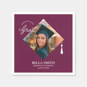 Serviette En Papier Couvre-casquette élégant Cadeau photo de diplômé p