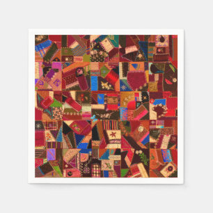 Serviette En Papier Couvre-lit fou vintage vibrant