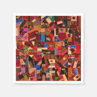 Serviette En Papier Couvre-lit fou vintage vibrant