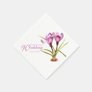 Serviette En Papier Couvre-serviettes mariages couleur rose crocus