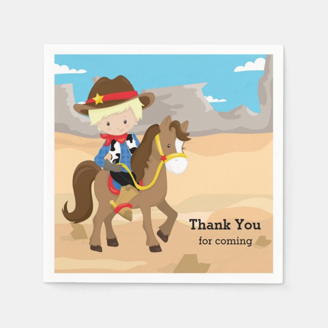 Serviette En Papier Cowboy (Devant)