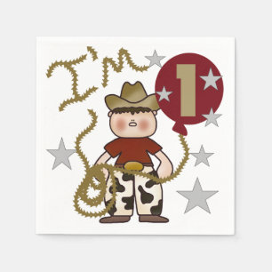 Serviette En Papier Cowboy 1er Anniversaire Papier serviettes