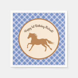 Serviette En Papier Cowboy Horse Pony Cute 1er Anniversaire Thème de 