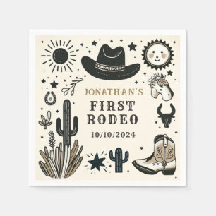 Serviette En Papier Cowboy Wild Western Premier Rodéo Premier annivers