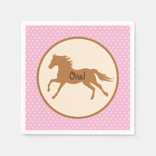 Serviette En Papier Cowgirl Horse Enfant Fille Anniversaire Thème de f