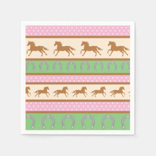 Serviette En Papier Cowgirl Horse Pony mignonne 1er anniversaire de fê