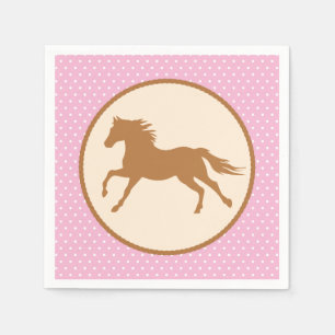 Serviette En Papier Cowgirl Horse Pony mignonne 1er anniversaire de fê