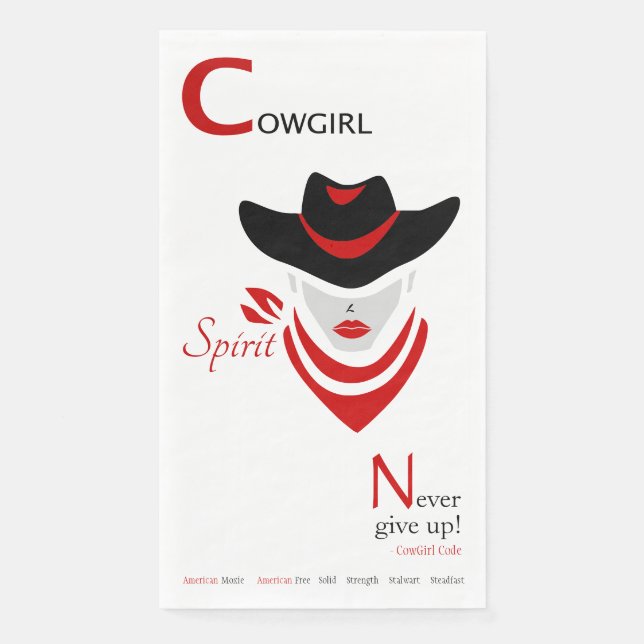 Serviette En Papier Cowgirl Spirit Papier Serviettes d'hôtes (Devant)