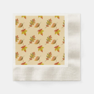 Serviette En Papier Cozy autumn maple leaves oak leaves