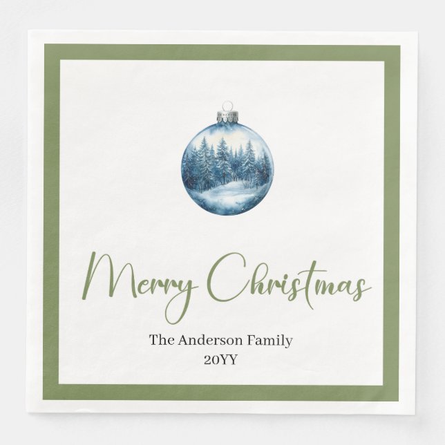 Serviette En Papier Cozy Bohemian Winter Scene Christmas Party Napkins (Devant)