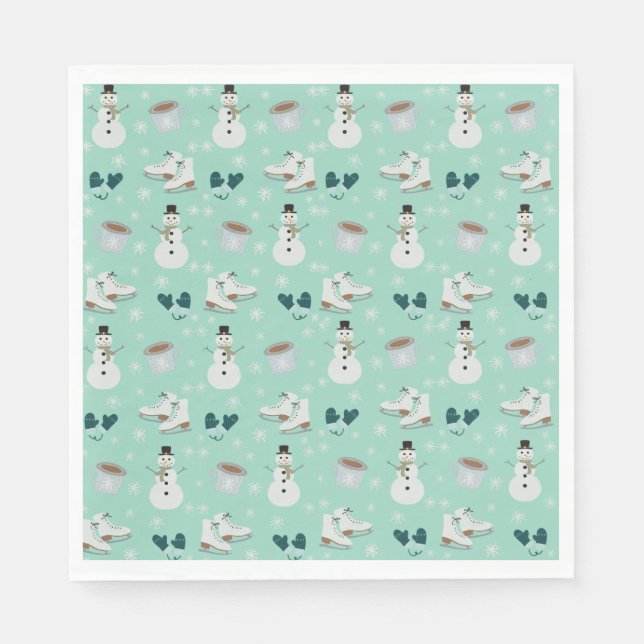 Serviette En Papier Cozy Winter Wonderland Party Napkins (Devant)