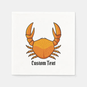 Serviette En Papier Crab orange