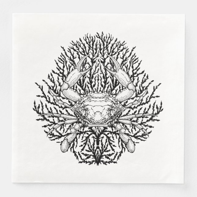 Serviette En Papier Crabe (Devant)