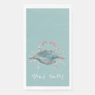 Serviette En Papier Crabe bleu à l'aquarelle