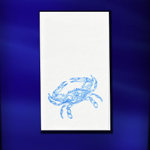 Serviette En Papier crabe bleu vintage