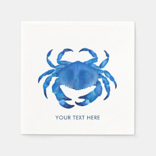 Serviette En Papier Crabe Crustacean Ocean Beach Thème