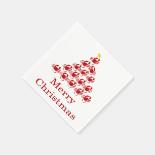 Serviette En Papier Crabe de Joyeux Noël