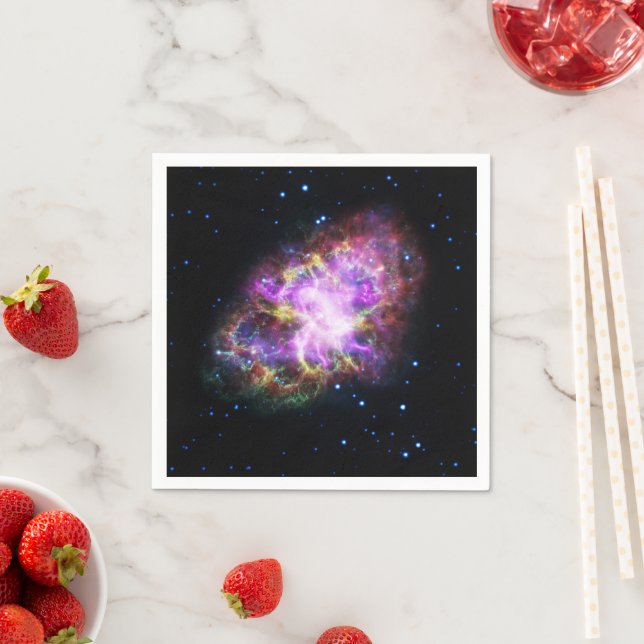 Serviette En Papier Crabe Nebula Supernova Remnant Hubble Composite (En situation)