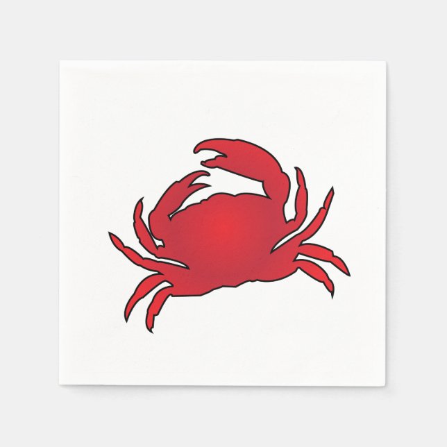 Serviette En Papier Crabe rouge (Devant)