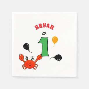 Serviette En Papier Crabes rouges mignons
