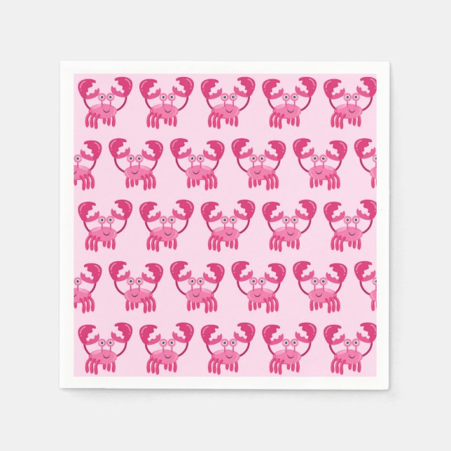 Serviette En Papier Crabes Seashore Party (Devant)