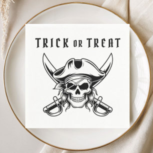 Serviette En Papier Crâne de Pirate Trick Or Treat Halloween