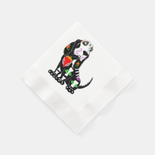 Serviette En Papier Crâne de sucre Basset Hound