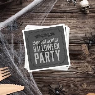 Serviette En Papier Crâne gris Spooktacular Halloween Party