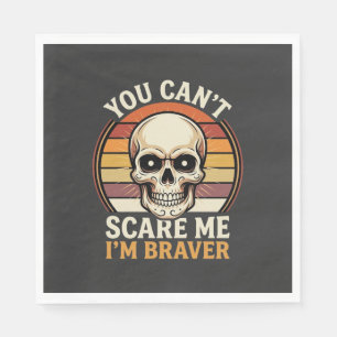Serviette En Papier Crâne Halloween plus courageux Design Rétro Horreu