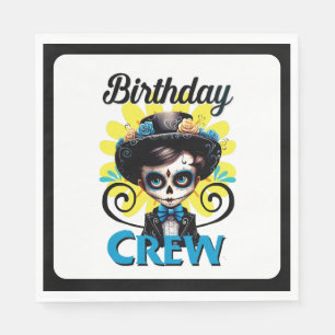 Serviette En Papier Crâne sucre Anniversaire Garçon
