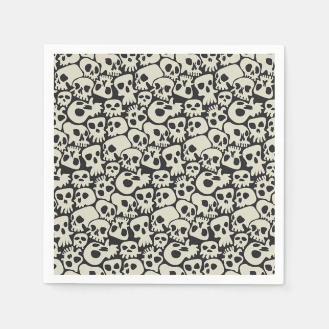 Serviette En Papier Crânes serviettes (Devant)