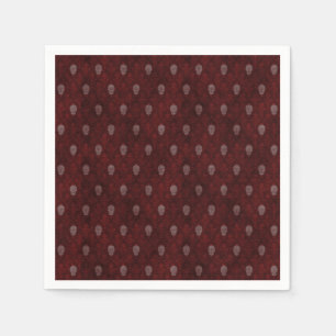 Serviette En Papier Crânes victoriens tombés Rouge