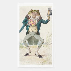 Serviette En Papier Crapaud élégant victorien dans une tenue de matiné