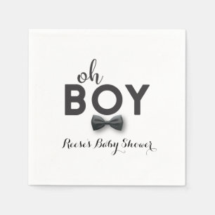 Serviette En Papier Cravate Bow Little Man Baby shower Napkin