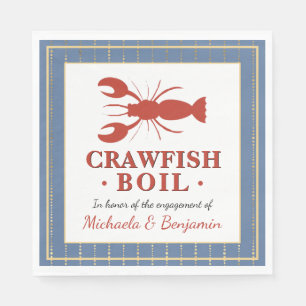 Serviette En Papier Crawfish Boil Couples de douche