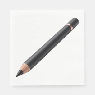 Serviette En Papier Crayon Eye-liner Noir Illustration Maquillage
