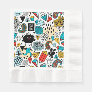 Serviette En Papier Crazy head