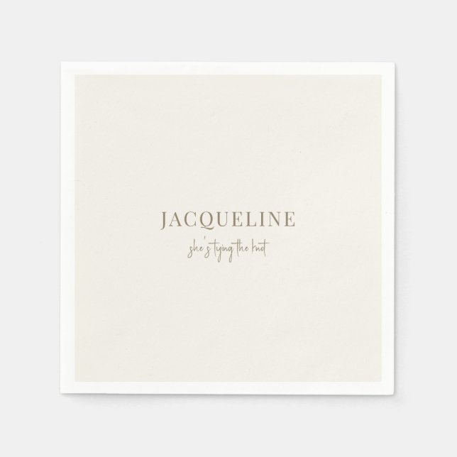 Serviette En Papier Cream Tying the Knot Cocktail (Devant)